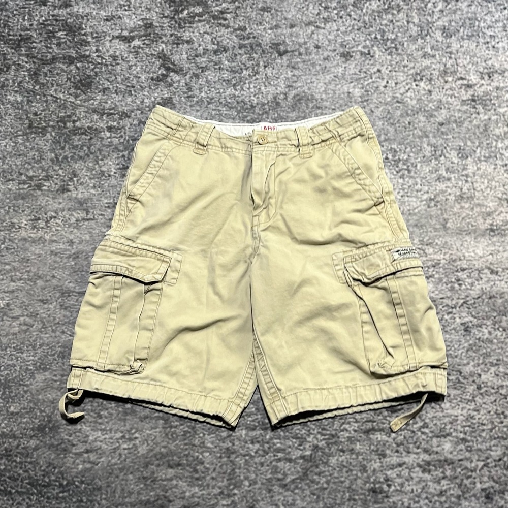 Aeropostale Cargo Shorts Mens 32 Beige Skater Surf Preppy Baggy Vintage Y2K